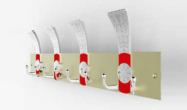 Мебельный крючок-вешалка для одежды трехрожковый TL 3.30238-TL 3.30240